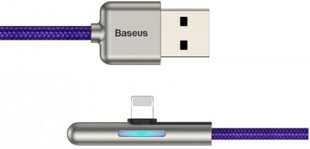Кабель Baseus Iridescent Lamp Mobile Game USB3.1-Lightning 1.5A, 1м, Purple 
 
О. . фото 4