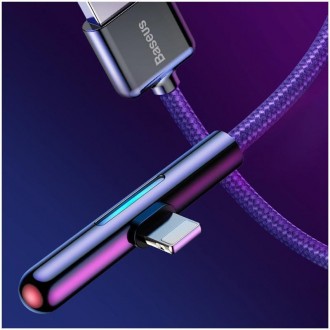 Кабель Baseus Iridescent Lamp Mobile Game USB3.1-Lightning 1.5A, 1м, Purple 
 
О. . фото 6