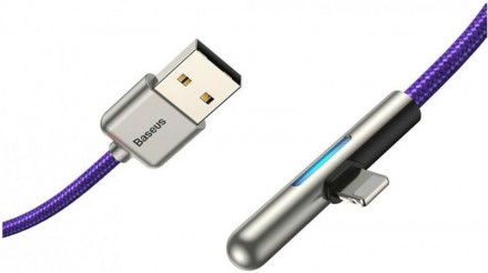 Кабель Baseus Iridescent Lamp Mobile Game USB3.1-Lightning 1.5A, 1м, Purple 
 
О. . фото 3