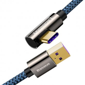 Кабель Baseus Legend Series Elbow USB-USB-C, 1м, Blue 
 
Отправка данного товара. . фото 3