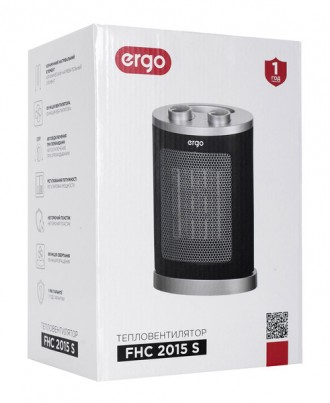 Тепловентилятор Ergo FHC 2015 S
Колір чорний зі сріблястими вставками
Рекомендов. . фото 8