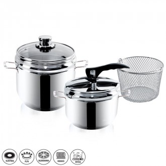 Скороварки Orion PROFI DUO 3,5 + 5 л с корзиной (113044). Чернигов. фото 1 Скороварки Orion PROFI DUO 3,5 + 5 л с корзиной (113044). Чернигов. фото 1
