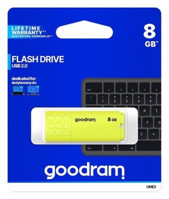 Флеш-накопитель USB 8GB GOODRAM UME2 Yellow 
 
Отправка данного товара производи. . фото 5