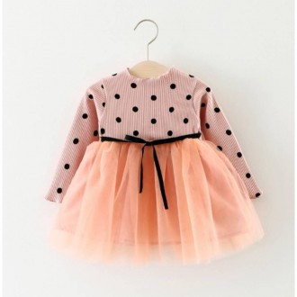 Красивое стильное платье для малышки в горошек, прекрасный выбор на любой праздн. . фото 2