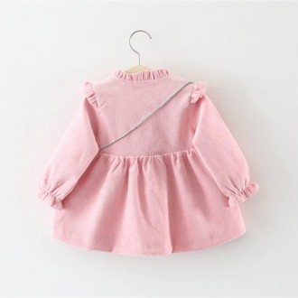 Теплое детское платье на подкладе отличный выбор на осеннюю пору для маленькой п. . фото 9