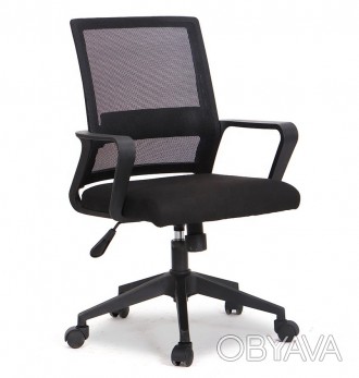 Современное офисное кресло, высокая спинки из черной сетки mesh, сидение мягкое . . фото 1