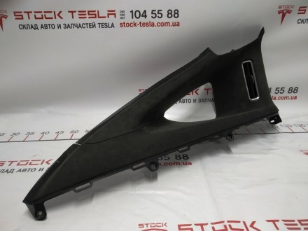 Облицовка стойки С 3-го ряда сидений верхняя левая ULTRASUEDE BLK Tesla model X . . фото 2