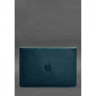 Шкіряний чорний чохол для MacBook 14 — стильний аксесуар, який захистить ваш при. . фото 3