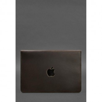 Шкіряний чохол-конверт на магнітах для MacBook 14 виготовлений із високоякісної . . фото 3