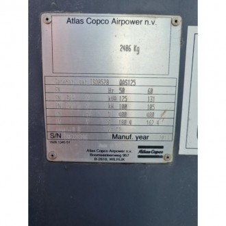 ОПИС
Atlas Copco QAS 125
Рік: 2013 Кількість
годин роботи: 8121
Паливо, дизе. . фото 11