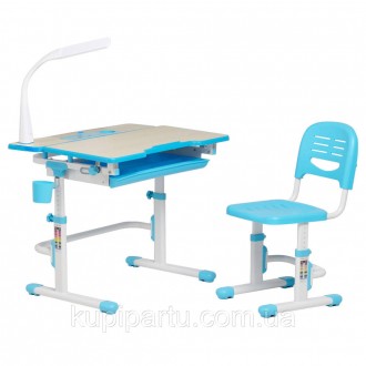 
 
Растущая парта + стульчик для школьников Fundesk Lavoro Blue 
Комплект Lavoro. . фото 2