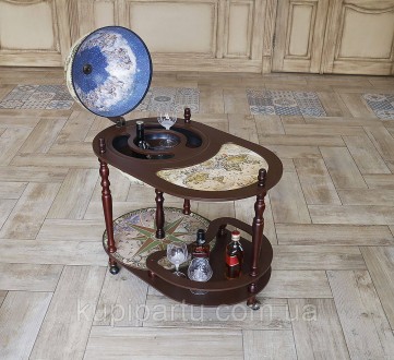 Глобус бар со столиком Карта мира новый дизайн кремовая сфера 40 см Гранд Презен. Киев. фото 1