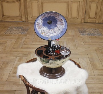 Глобус бар настольный Карта мира новый дизайн кремовая сфера 33 см Гранд Презент. Киев. фото 1