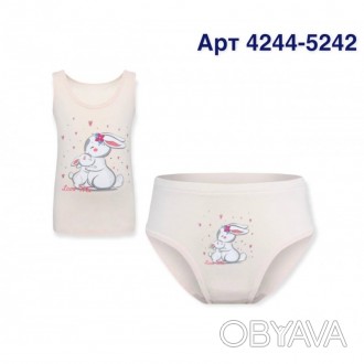 Комплект натільної білизни для дівчаток маєчка і трусики Baykar Арт. 4244-5242
К. . фото 1