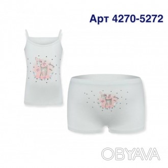 Комплект натільної білизни для дівчаток маєчка і трусики Baykar Арт. 4270-5272
К. . фото 1