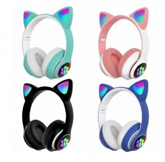 Беспроводные наушники Cat Ear с кошачьими ушками Bluetooth-наушники с кошачьими . . фото 5