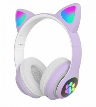 Беспроводные наушники Cat Ear с кошачьими ушками Bluetooth-наушники с кошачьими . . фото 3