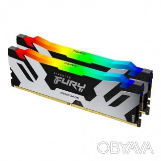 Модуль пам`яті DDR5 2x16GB/6400 Kingston Fury Renegade RGB 
 
Отправка данного т. . фото 1