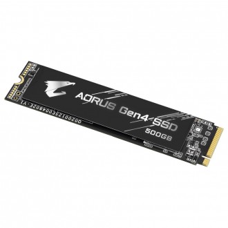 Накопичувач SSD 500GB Gigabyte Aorus M.2 2280 PCIe NVMe 4.0 x4 3D TLC 
 
Отправк. . фото 3