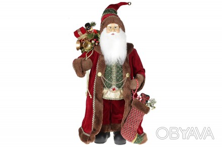 Новогодняя игрушка Санта 60см, цвет – бордо с коричневым мехом.
Размер 60см
Мате. . фото 1