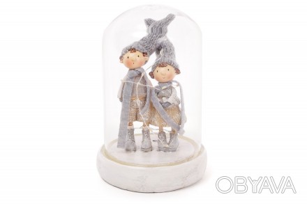 Декоративная композиция с фигурками девочки и мальчика внутри и LED-гирляндой.
Р. . фото 1