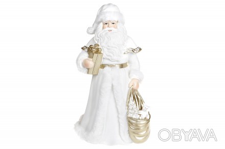 Декоративная статуэтка Санта, 31см, цвет – белый с шампанью.
Размер 17.5*17*31см. . фото 1