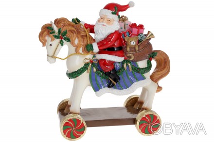 Декоративная фигура Санта на коне, 39.7см
Размер 39.7*16.4*39.2см
Материал: поли. . фото 1