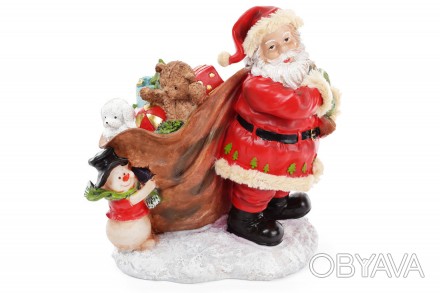 Декоративная статуэтка Санта с подарками, 28 см
Размер 25.5*18.5*27.5см
Материал. . фото 1