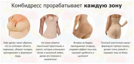 Корректирующее белье комбидресс Slim Shapewear едва заметное, легкое как воздух.. . фото 4