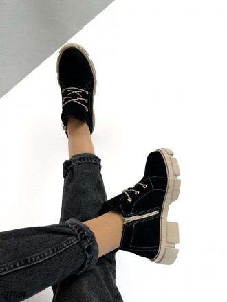 Ботинки ЗИМА
цвет BLACK
матермал: НАТУРАЛЬНАЯ ЗАМША
утеплитель: мех (в составе 3. . фото 5