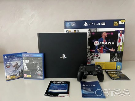 PlayStation 4 pro 1TB как новая .В идеальном состоянии. Покупали в прошлом году.. . фото 1