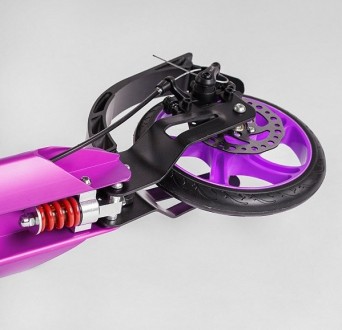  Самокат дитячий алюмінієвий з дисковим гальмом Best Scooter FACTOR Фіолетовий (. . фото 6