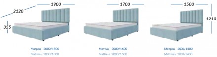 Ліжко йде на гнутоклеєних ламелях у металевій рамі без підйомного механізму
Ціна. . фото 3