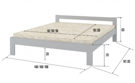 Цена указана за кровать в 1 категории цвета (стандартный) без матраса!
Ширина: 7. . фото 3