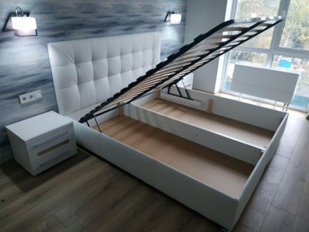 Ліжко "Лугано" - класичне. Голова ліжка пом'якшена, обтягнута оббивною тканиною . . фото 7