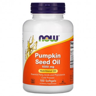 Тыквенное масло Now Foods Pumpkin Seed Oil 1000 мг 100 мягких капсул:
Бренд NOW . . фото 2