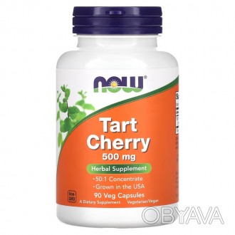 Now Foods, TART CHERRY, Дикая, Терпкая, Вишня, 500мг, 90 капсул
Бренд NOW – с 19. . фото 1