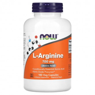 Л-Аргінін Now Foods L-Arginine 700 мг 180 капсул:
Бренд NOW - з 1968 року експер. . фото 2