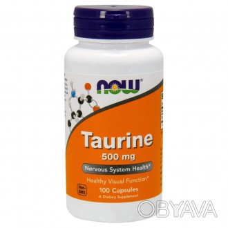 Таурин Now Foods Taurine 500 мг 100 капсул:
Бренд NOW - з 1968 року експерт з ви. . фото 1