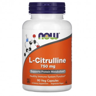 L-Citrulline 750 мг - 90 капсул - NOW Foods (L-цитрулін Нау Фудс):
Бренд NOW – с. . фото 2