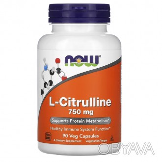 L-Citrulline 750 мг - 90 капсул - NOW Foods (L-цитрулін Нау Фудс):
Бренд NOW – с. . фото 1