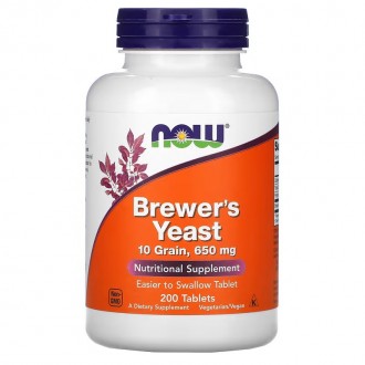 Пивні дріжджі Now Foods Brewer's Yeast 200 таблеток:
Бренд NOW - з 1968 року екс. . фото 2