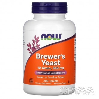 Пивні дріжджі Now Foods Brewer's Yeast 200 таблеток:
Бренд NOW - з 1968 року екс. . фото 1