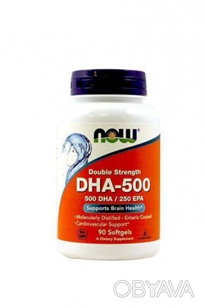 Омега 3 DHA 500/250 EPA Now Foods DHA-500 (докозагексаєнова кислота) 90 желатино. . фото 1