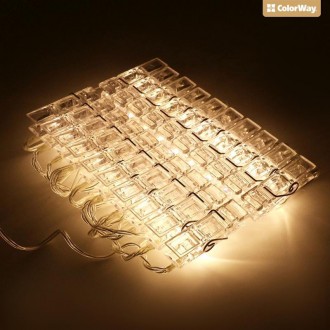 Світлодіодна гірлянда з прищіпками для фотографій Створіть незабутні спогади LED. . фото 5