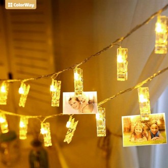 Світлодіодна гірлянда з прищіпками для фотографій Створіть незабутні спогади LED. . фото 4