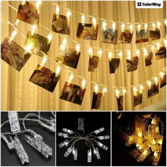 Світлодіодна гірлянда з прищіпками для фотографій Створіть незабутні спогади LED. . фото 3