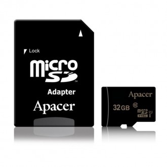 Карта пам`ятi MicroSDHC 32GB UHS-I Class 10 Apacer + SD adapter 
 
Отправка данн. . фото 2