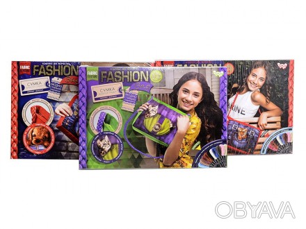 Набор для творчества. Сумка "Fashion Bag" вышивка мулине Danko Toys FBG-01-03,04. . фото 1