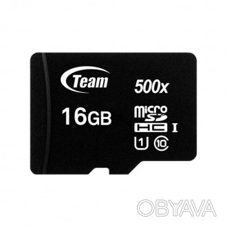 Карта пам`ятi MicroSDHC 16GB UHS-I Class 10 Team Black 
 
Отправка данного товар. . фото 1